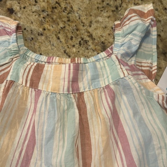 NWT little girls top size 7 pastel stripes great for summer! - Picture 4 of 7